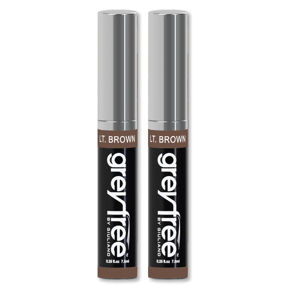 Greyfree root touch-up bottle for quick gray coverage and natural look.