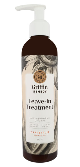Griffin Remedy Leave-In Conditioner bottle with pump for easy daily use and frizz control.