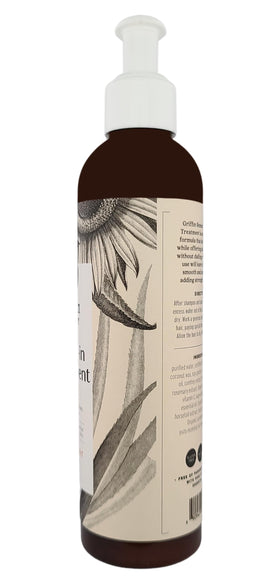 Close-up of Griffin Remedy Leave-In Conditioner liquid texture for detangling and smoothness.