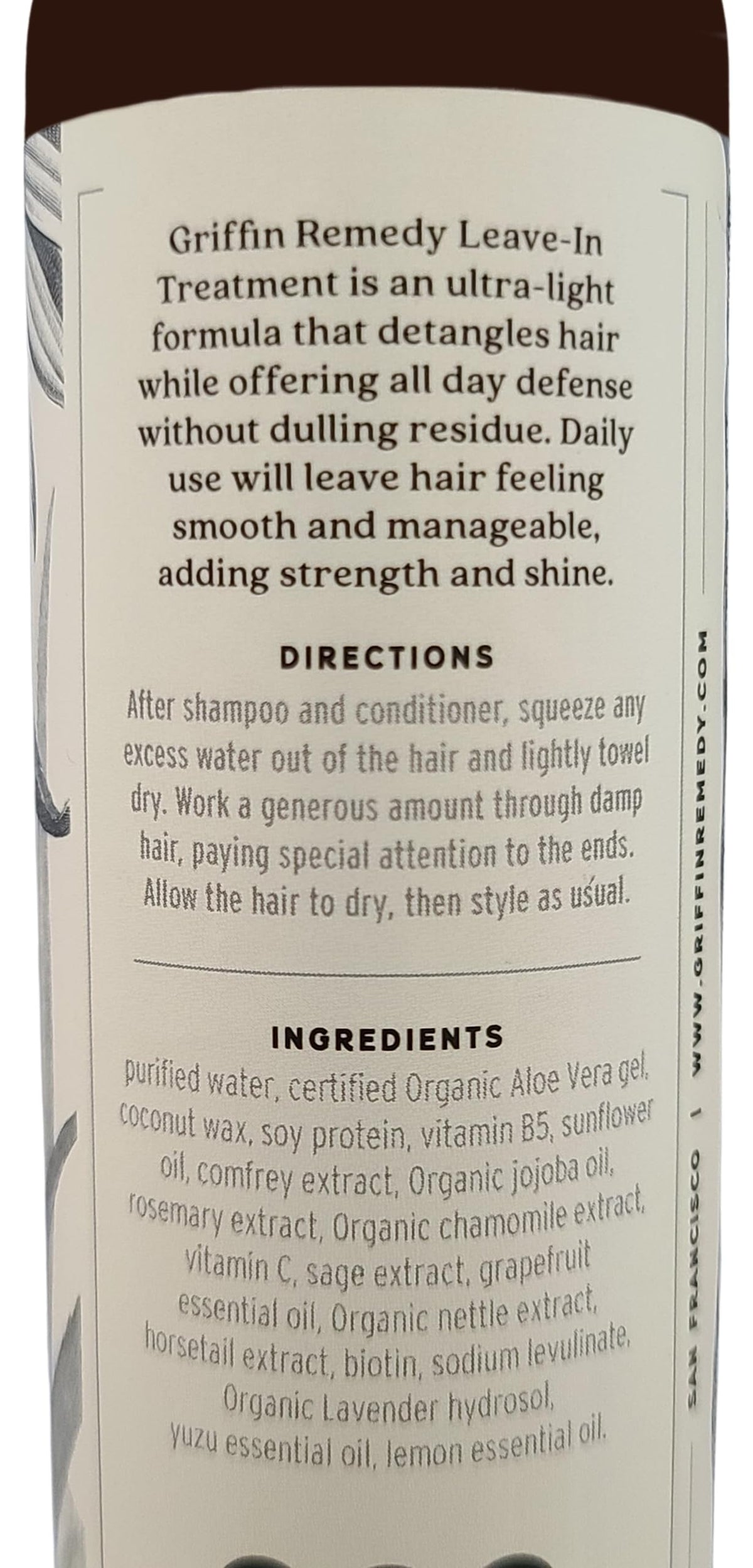 Frizz-free look after applying Griffin Remedy Leave-In Conditioner to styled hair.