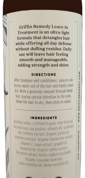 Frizz-free look after applying Griffin Remedy Leave-In Conditioner to styled hair.