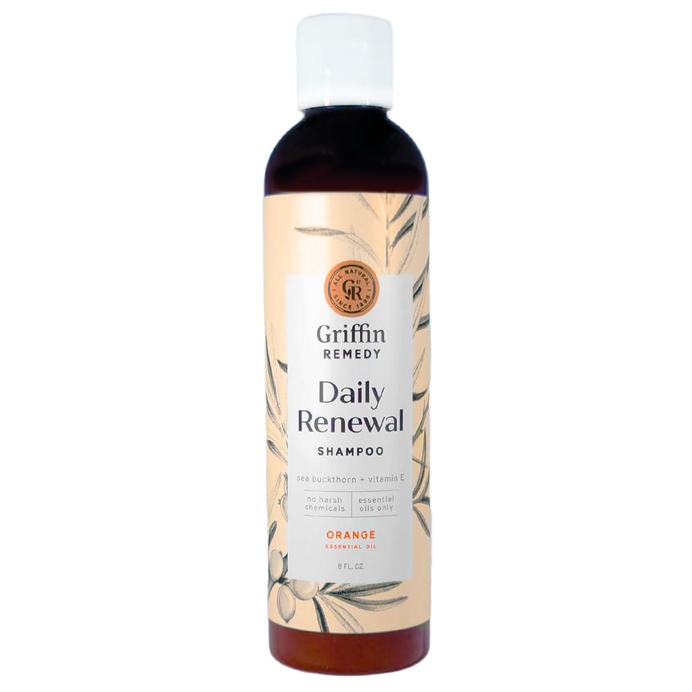 Griffin Remedy Moisturizing Daily Shampoo bottle for all hair types with natural oils and color-safe formula
