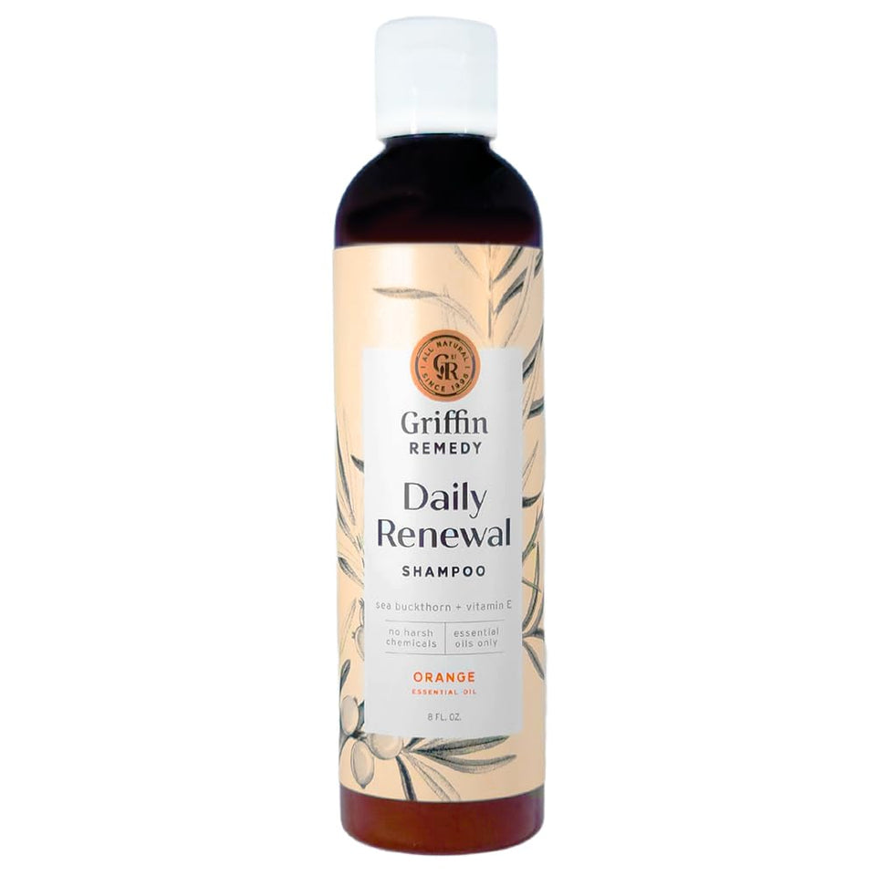 Griffin Remedy Moisturizing Daily Shampoo bottle for all hair types with natural oils and color-safe formula