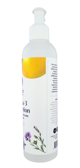 Griffin Remedy Omega-3 packaging highlights vegan, paraben-free formula.