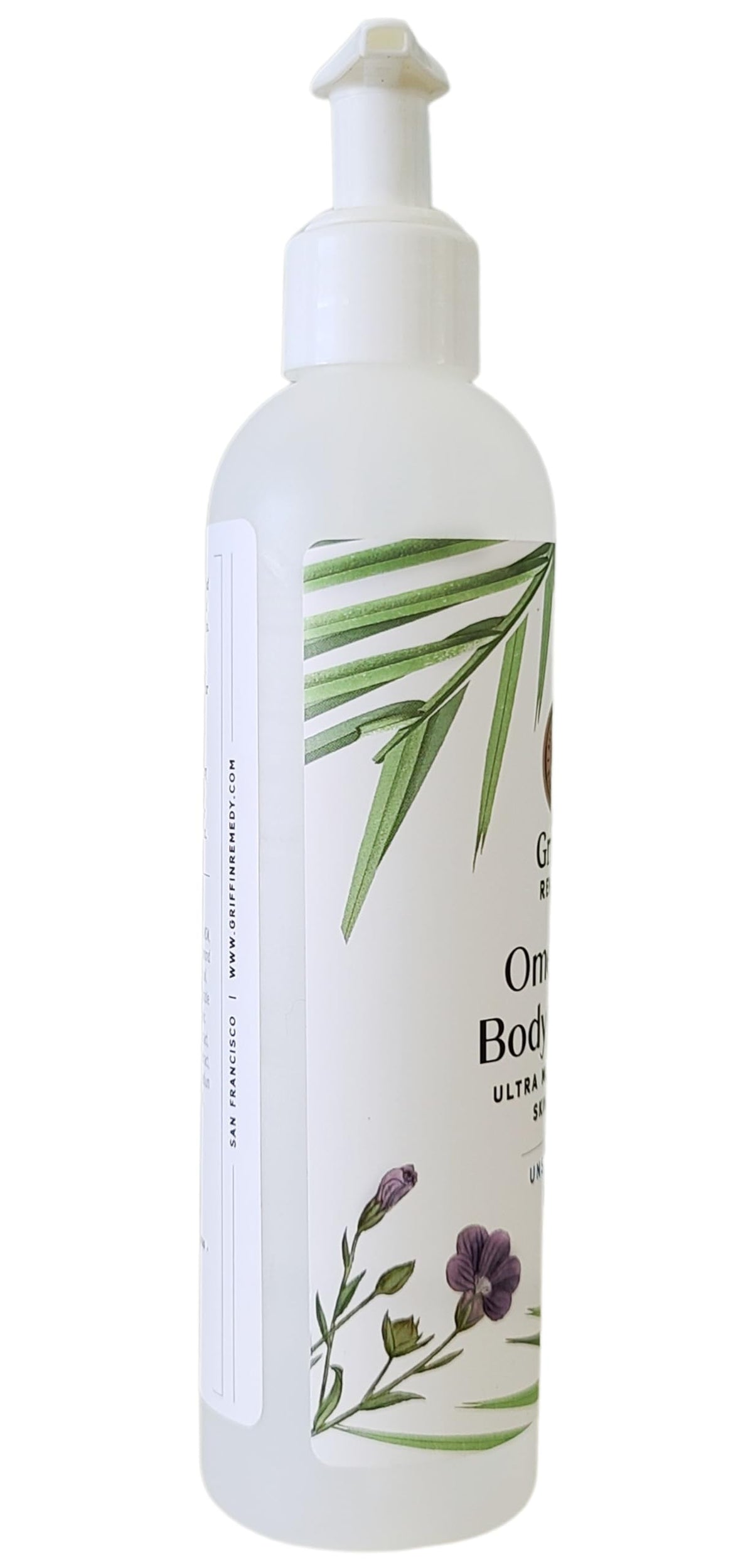 Griffin Remedy Omega-3 Body Lotion massaged into dry hands