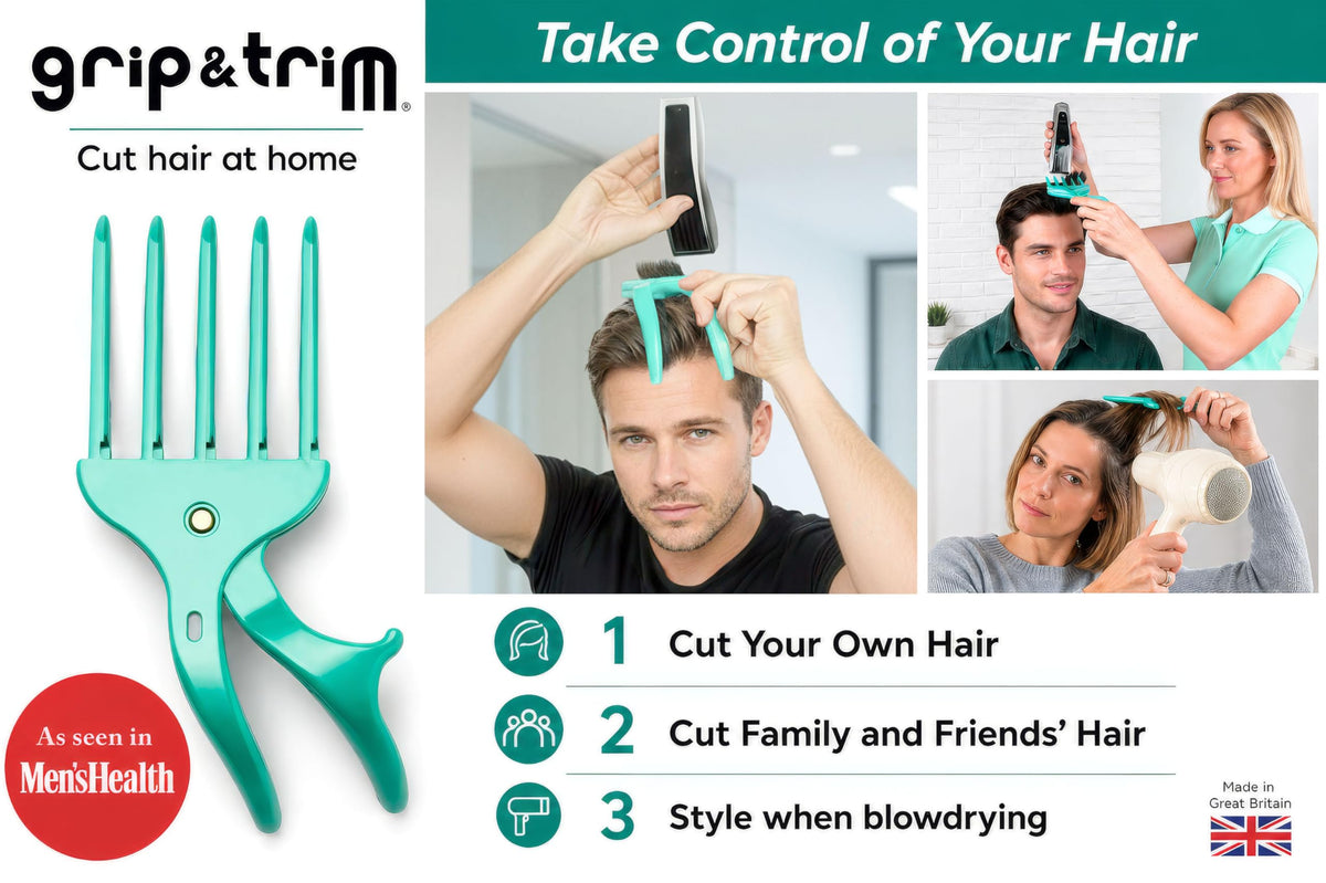 Grip and Trim even-trims-with-clippers helps achieve consistent results.