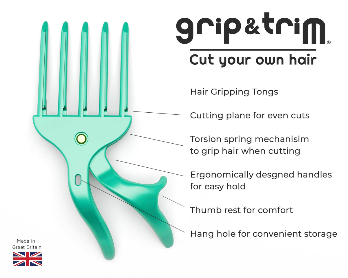 Grip and Trim time-and-money-saver reduces barber trips.