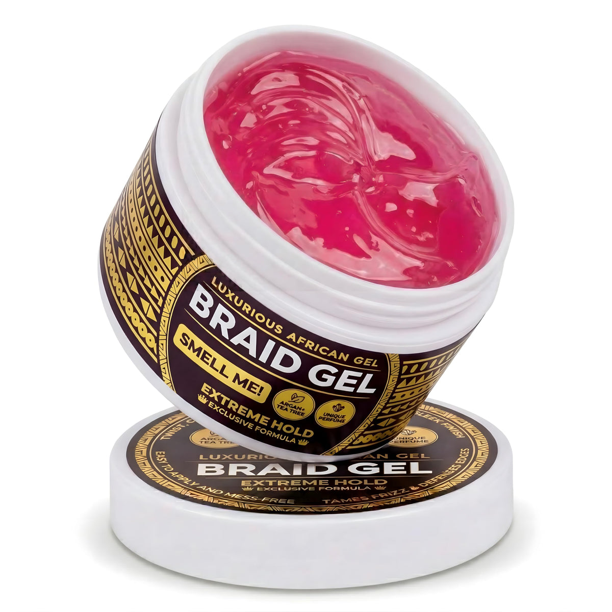Grip&Loc extreme hold bottle shown for long-lasting, defined braids