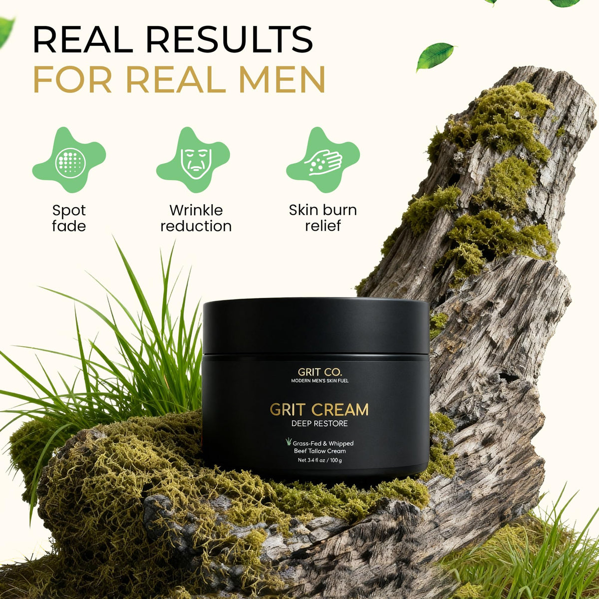 GRIT CO jojoba shea vitamin E formula implies long-lasting hydration