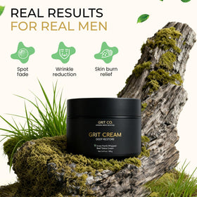 GRIT CO jojoba shea vitamin E formula implies long-lasting hydration