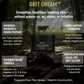GRIT CO post-shave balm image highlights soothing, fragrance-free care