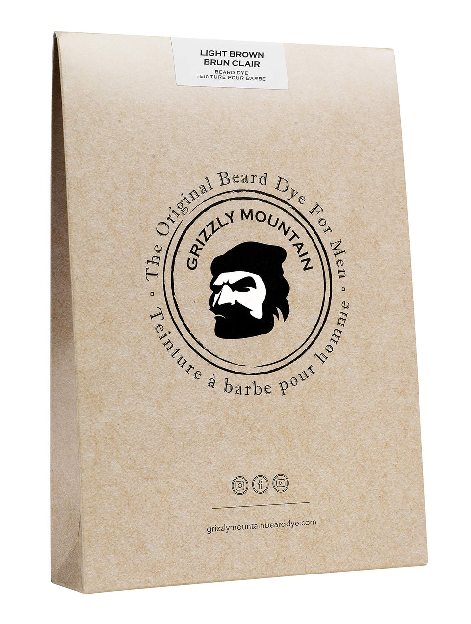Grizzly Mountain Beard Dye original powder applied for chemical-free color