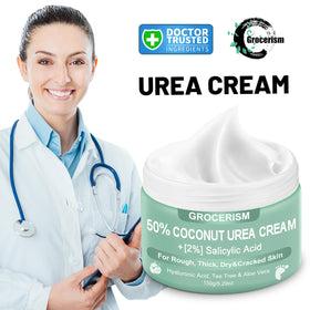 Grocerism Urea Cream coconut-rich formula close-up for nourished skin
