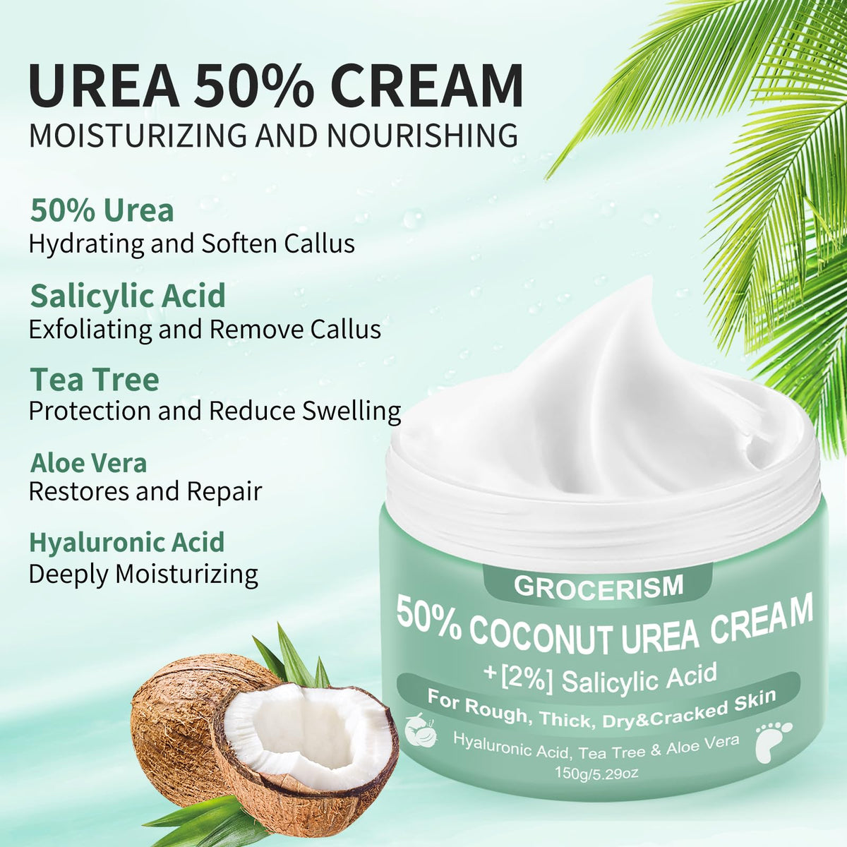 Grocerism Urea Cream with 2% salicylic acid targets gentle exfoliation