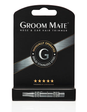 Groom Mate Platinum XL rotary blade close-up demonstrates smooth cutting.
