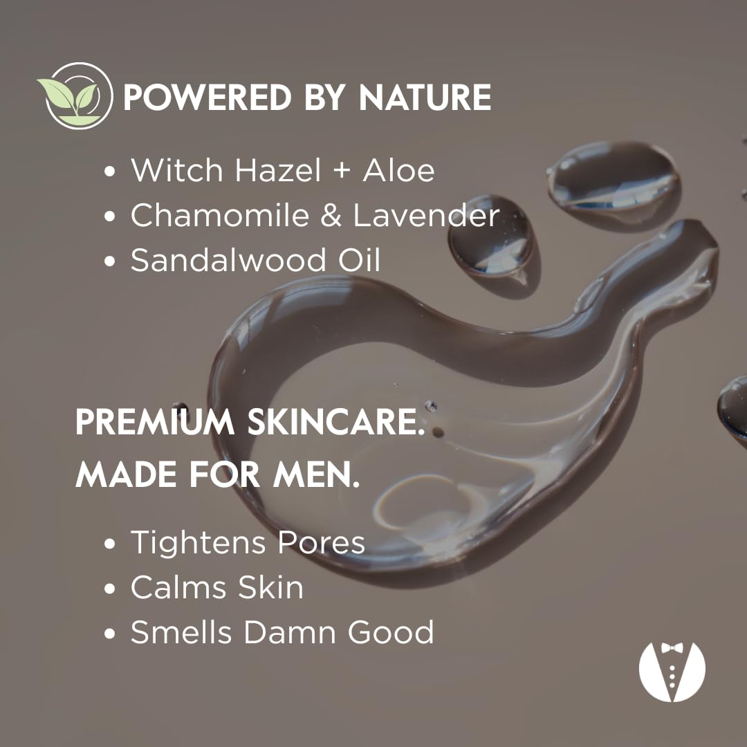 Groom Skincare GROOM After Shave Toner application tone demonstrates quick refresh