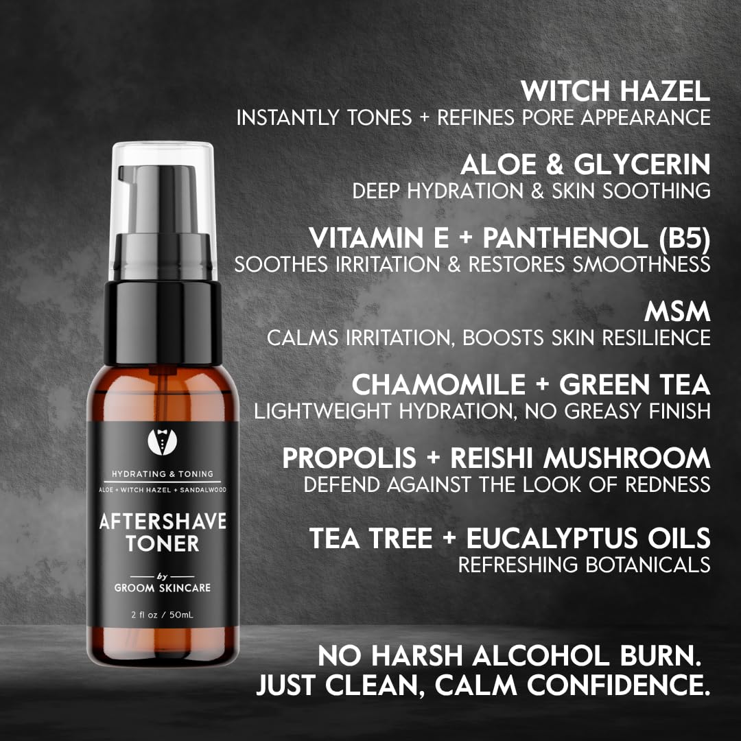 Groom Skincare GROOM After Shave Toner pores refinement for balanced appearance