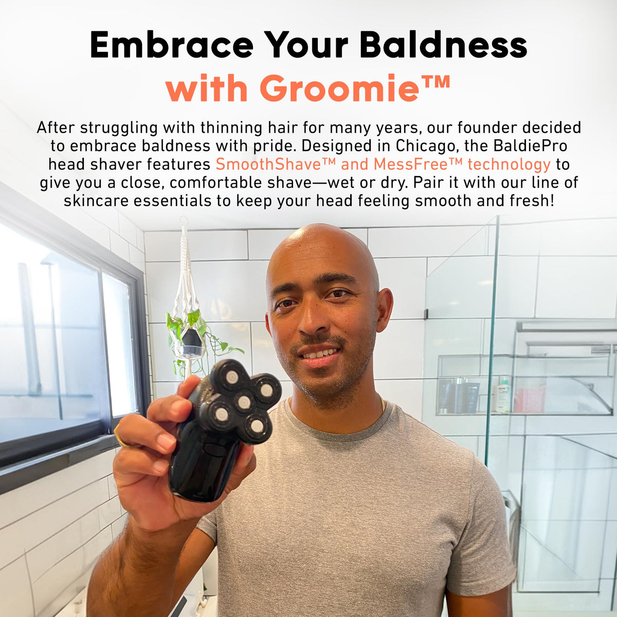 Groomie travel case is compact and portable for on-the-go grooming.