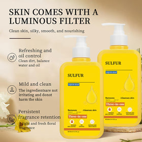 Grospe Sulfur Body Wash rich cream texture suits all skin types.