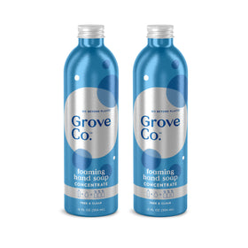 Grove Co. hydrating foaming hand soap refills pack 2 saves plastic and keeps hands soft.
