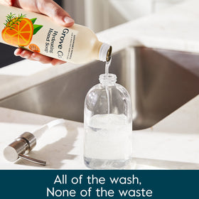 Fragrance swirls around orange rosemary scent in Grove Co. refill inviting freshness