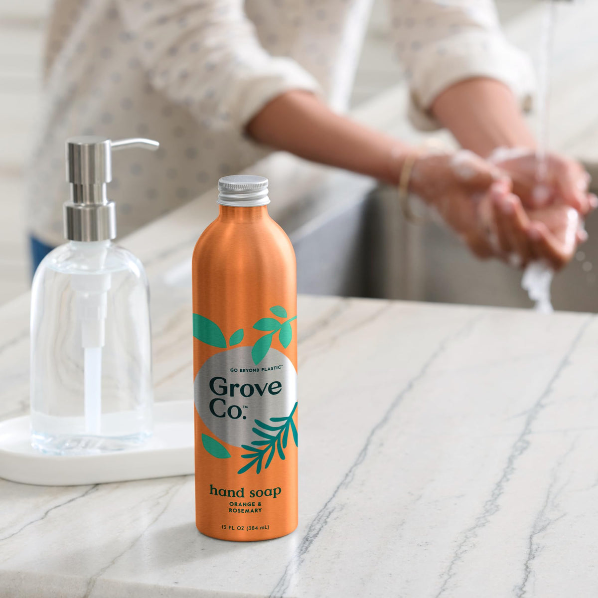 Grove Co. kraft box packaging holds the refill set for sustainable gifting