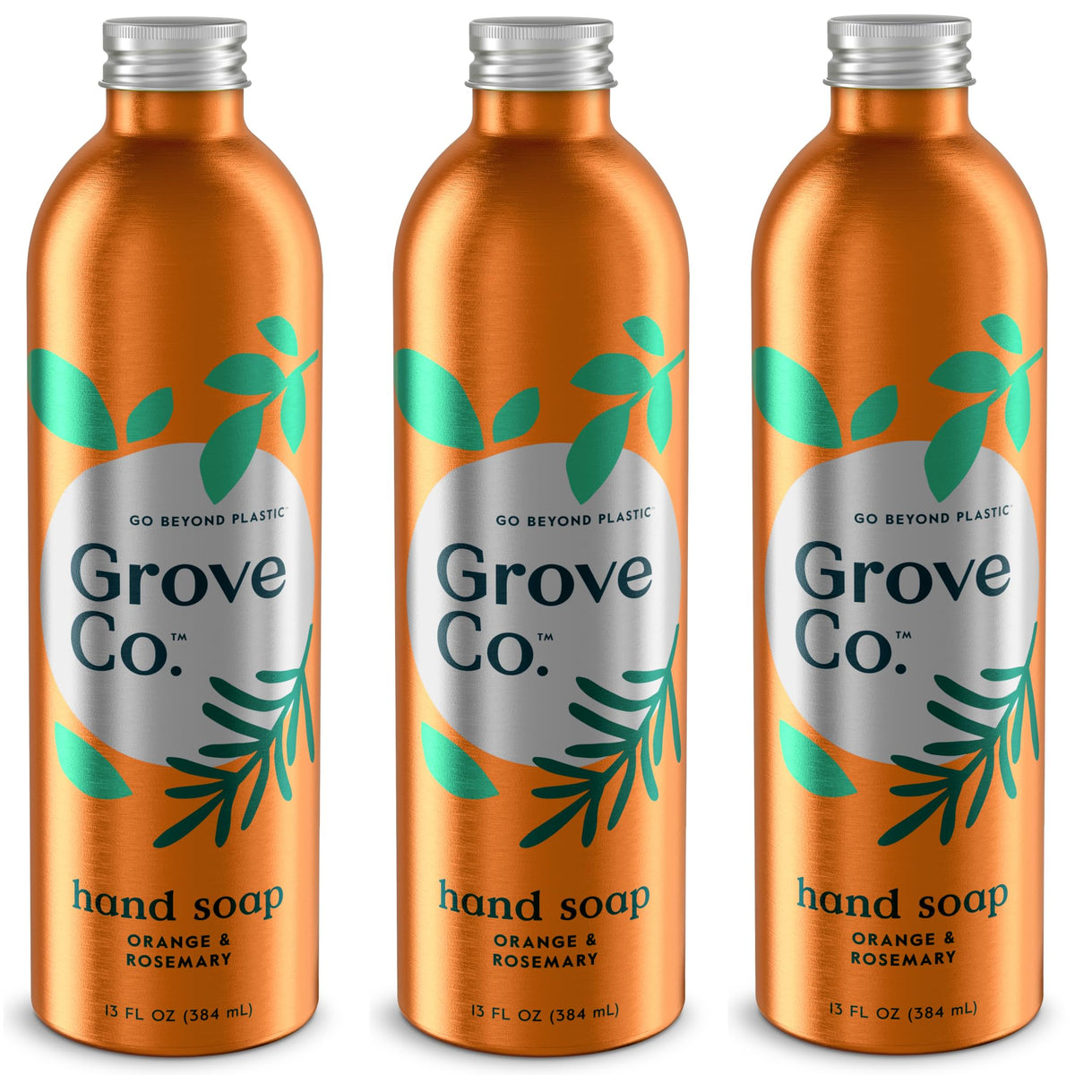 Grove Co. Hydrating Hand Soap Refill bottle with orange rosemary scent for easy replenishment