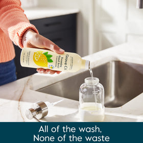 Grove Co reusable hand soap dispenser paired with a refill.
