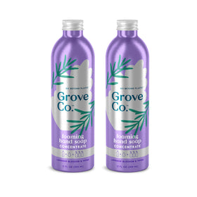 Grove Co hydrating foaming hand soap refill packaging shown for sustainable home use.