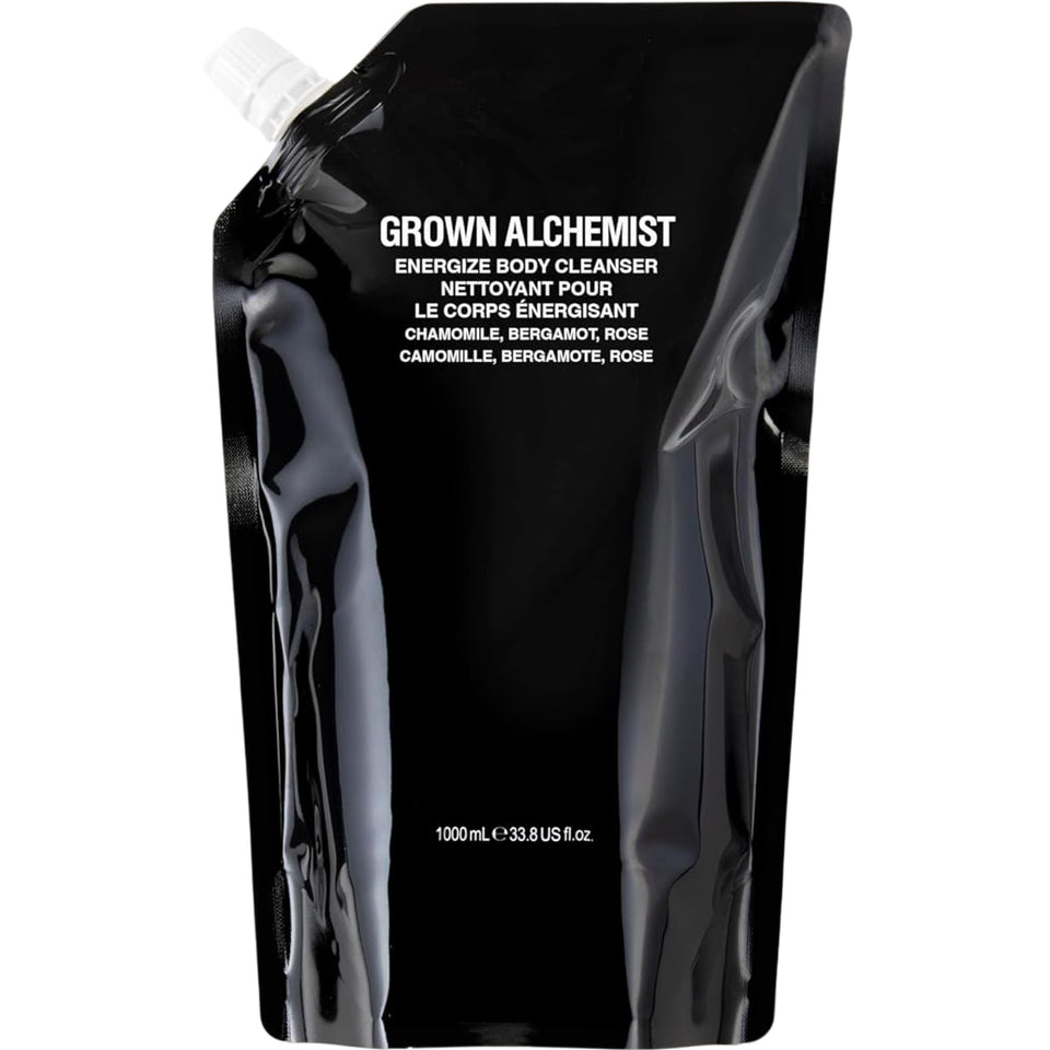 Grown Alchemist Energize refill pouch for daily cleansing and reduced plastic waste.