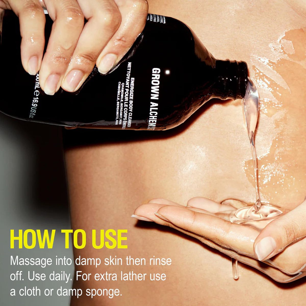Grown Alchemist Energize rosewood aroma suggests luxurious cleansing.