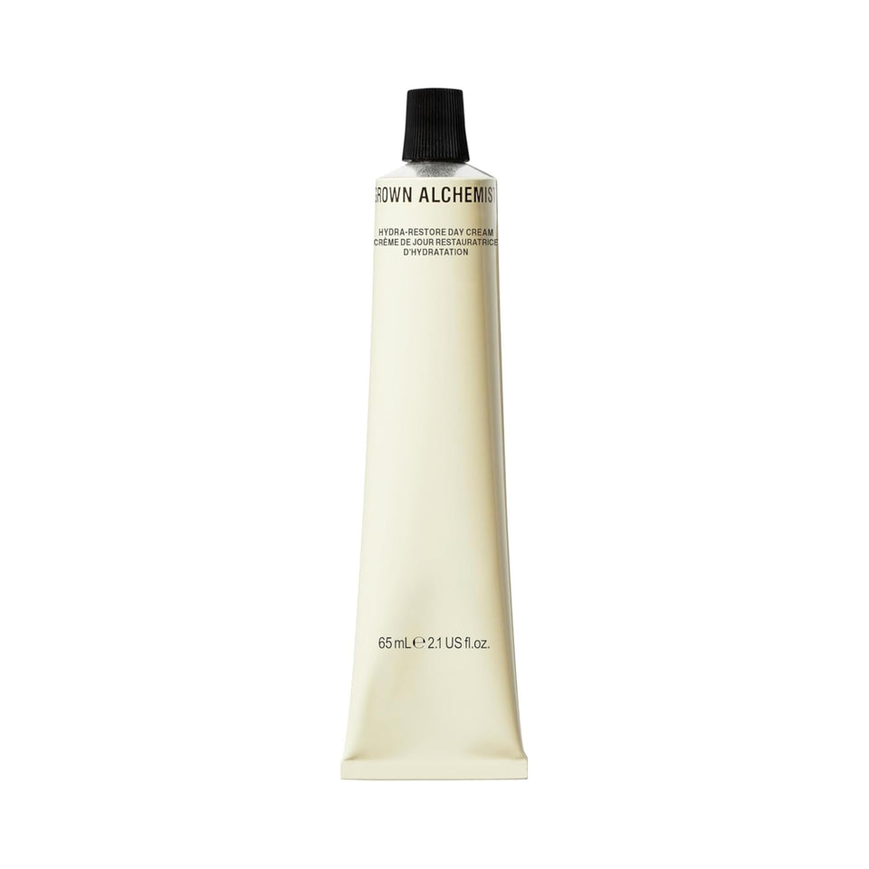 Grown Alchemist Hydra-Restore Day Cream bottle front for daily hydration without shine.