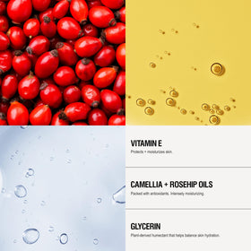 Grown Alchemist Hydra-Restore Day Cream ingredients graphic featuring Aloe and plant oils.