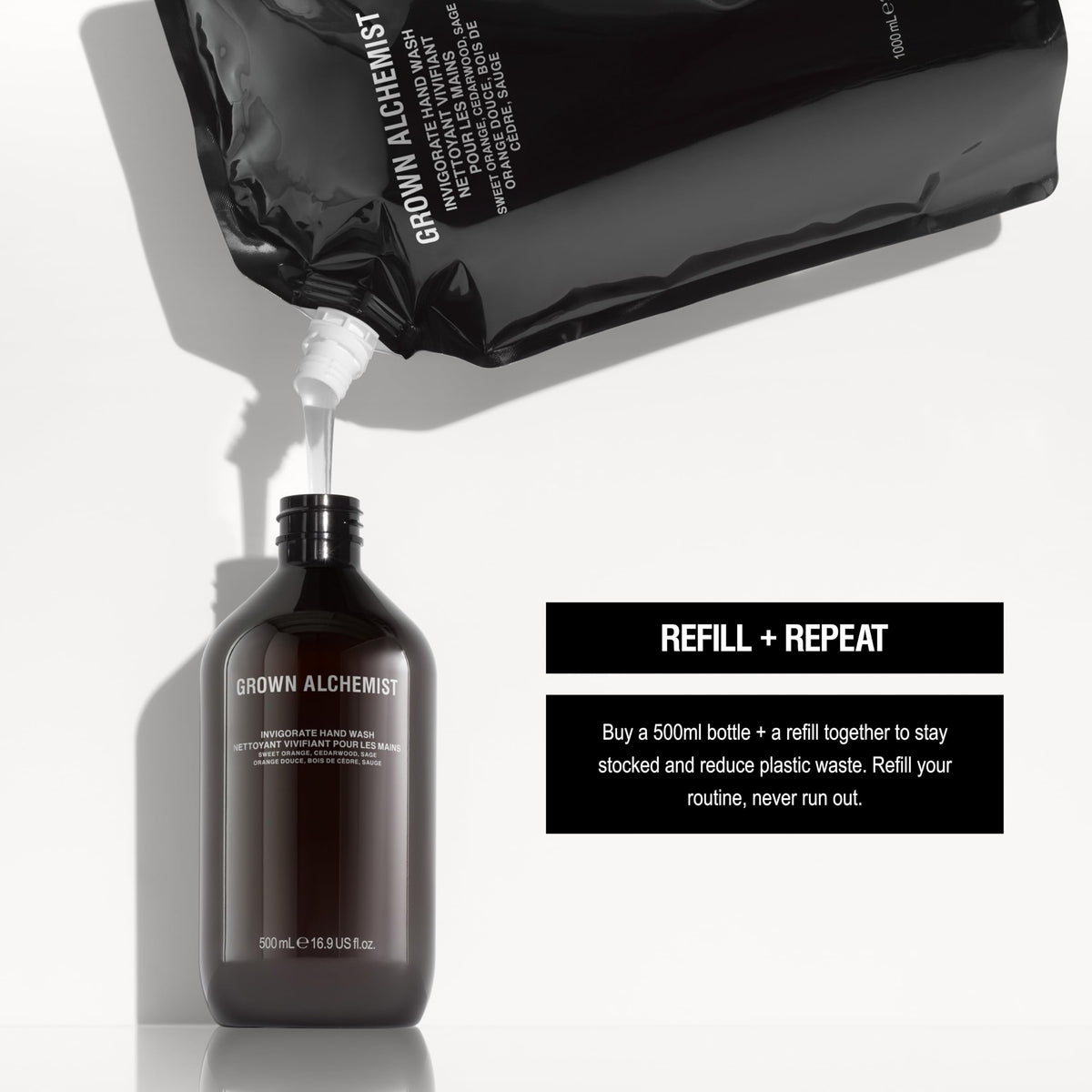 Grown Alchemist Invigorate citrus oils bottle showcases aroma driven cleansing experience