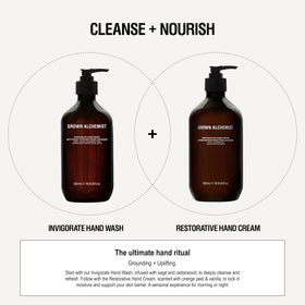 Grown Alchemist Invigorate soap label closeup highlights sustainable and vegan formula