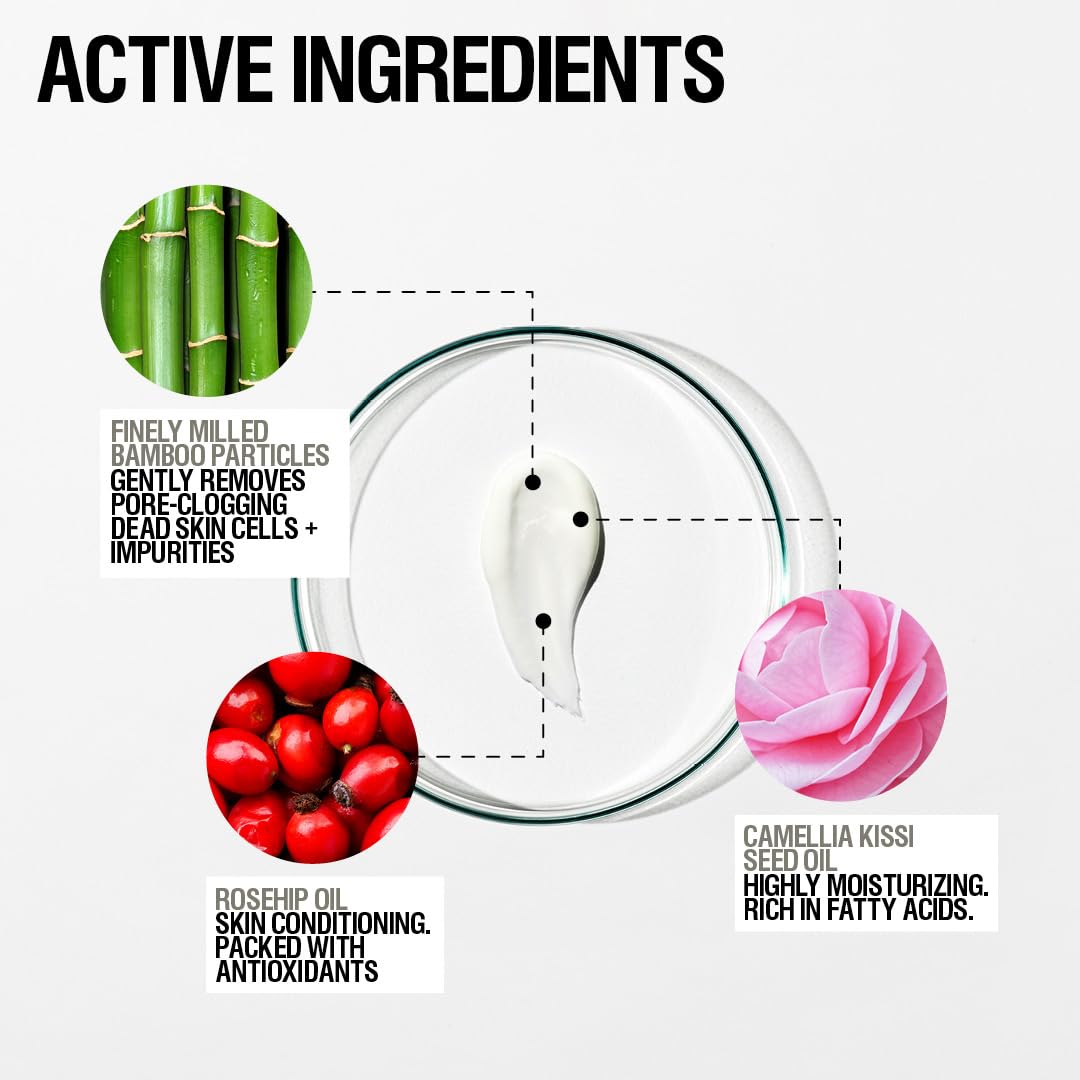 Grown Alchemist Polishing Exfoliant bottle close-up with pink grapefruit formula