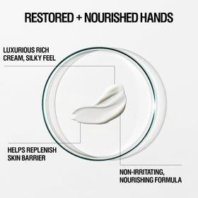 Close-up of silky, non-greasy texture of Restorative Hand Cream