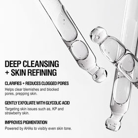Notes of bergamot, lemongrass and cedarwood in the cleanser's fragrance.