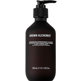 Grown Alchemist Resurfacing Targeted Body Cleanser bottle for smoother, clearer skin.