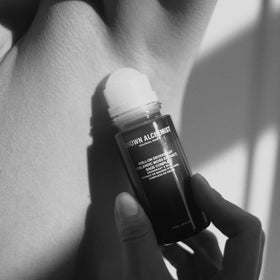 Grown Alchemist natural beauty routine featuring aluminum-free deodorant option.