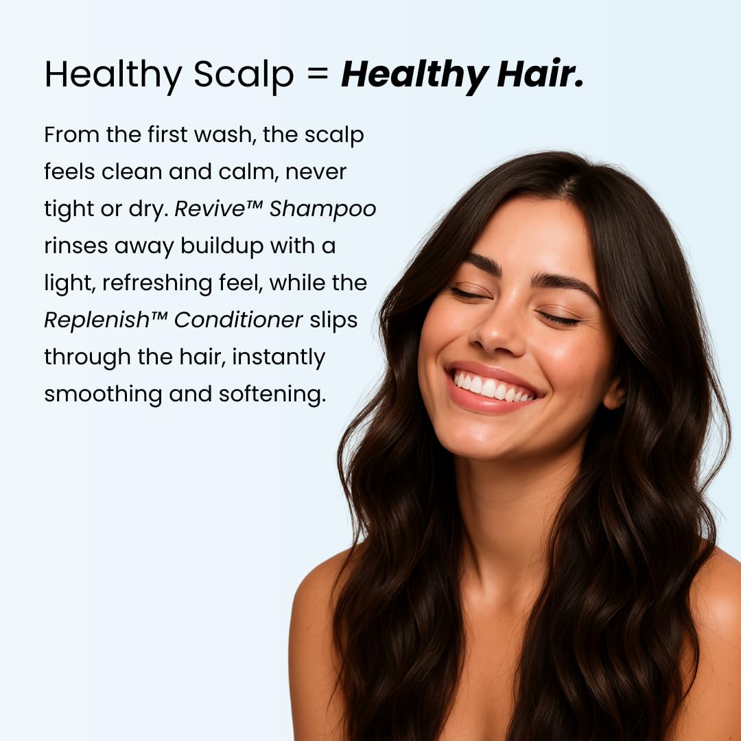 Growplex Replenish Conditioner on midlengths provides hydration without weighing down.