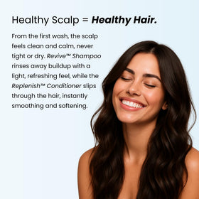 Growplex Replenish Conditioner on midlengths provides hydration without weighing down.