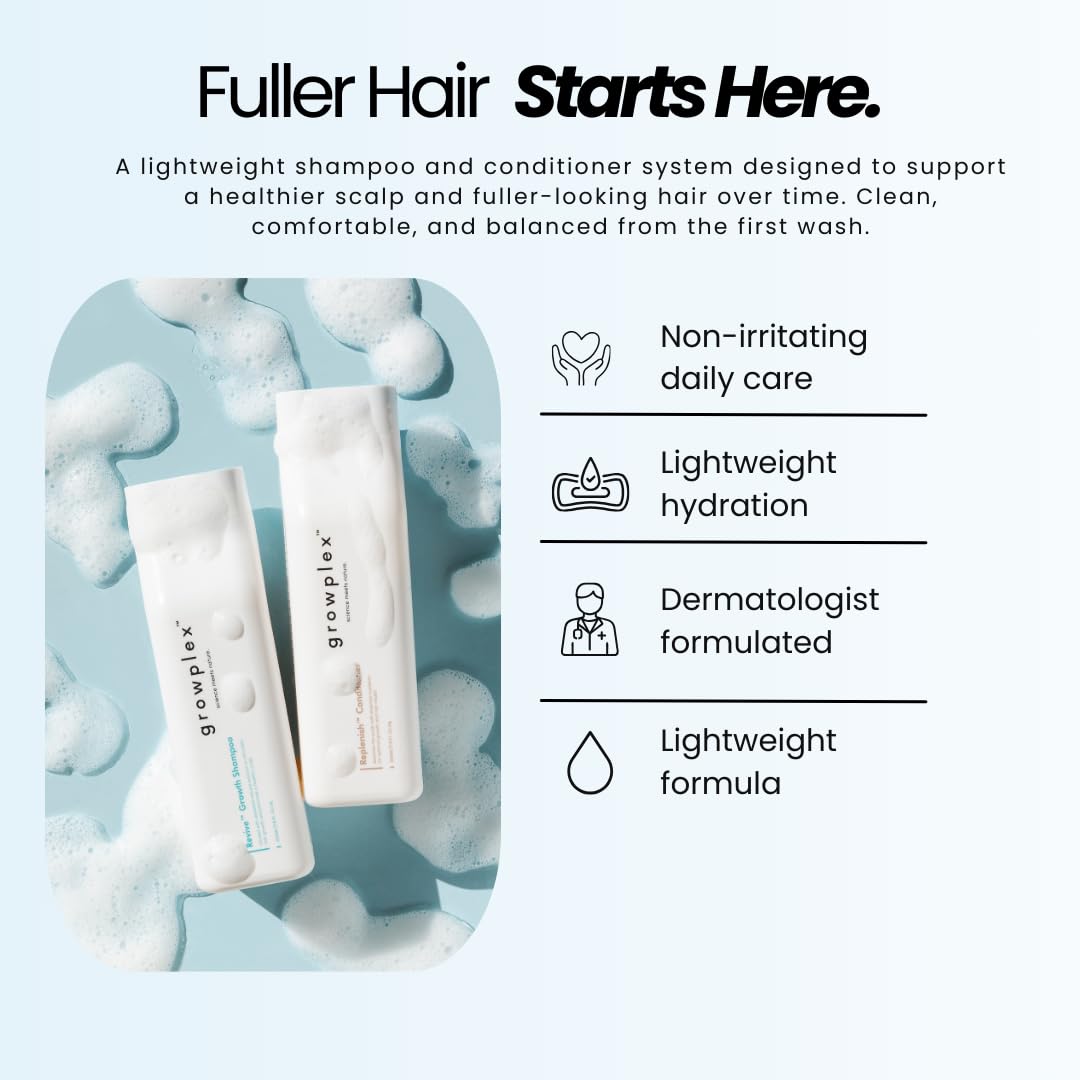 Growplex hair strands close-up showcasing softness and manageability.