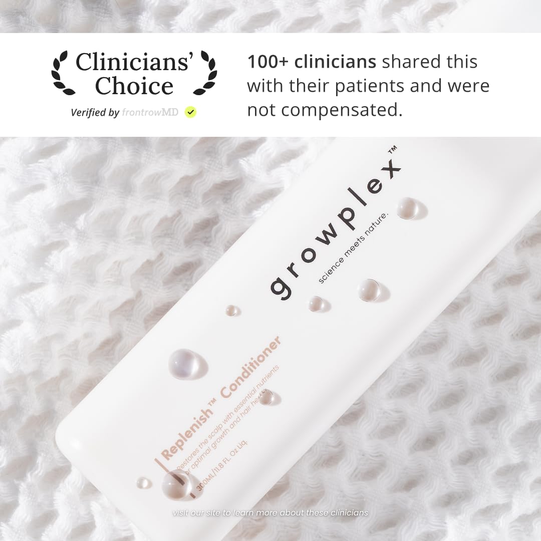 Growplex Replenish hair application shot showing smoother detangling and better manageability.