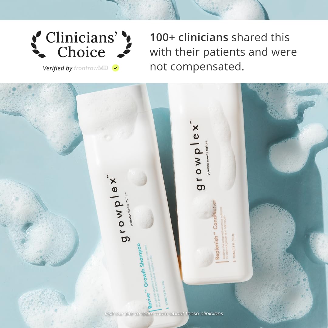 Growplex Revive Shampoo lather in hand gently removes buildup.