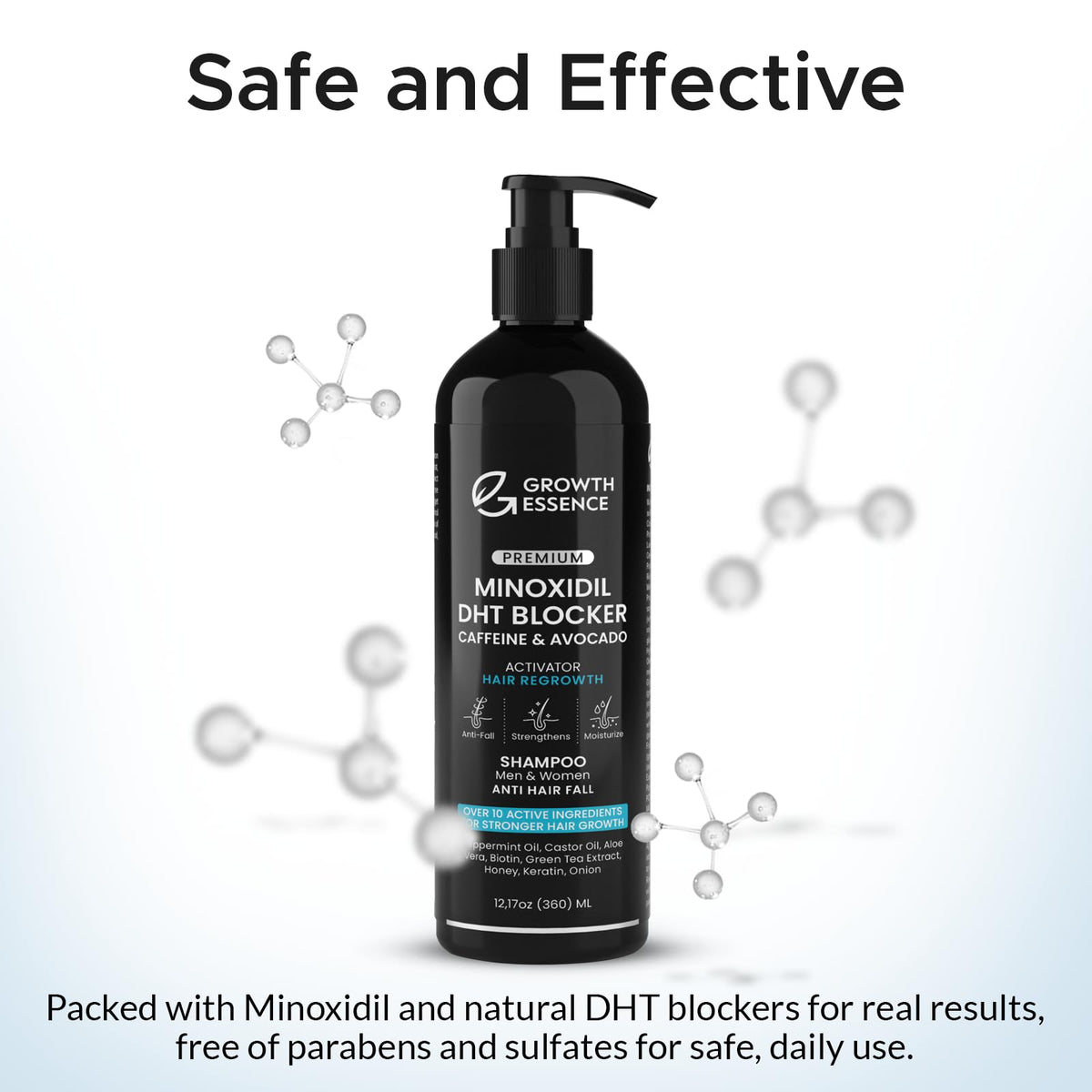 Growth Essence saw palmetto natural DHT blocker detail for follicle health