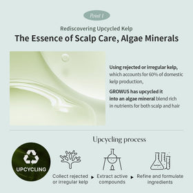 GROWUS Algae Therapy seaweed complex graphic emphasized for revitalization and hydration.