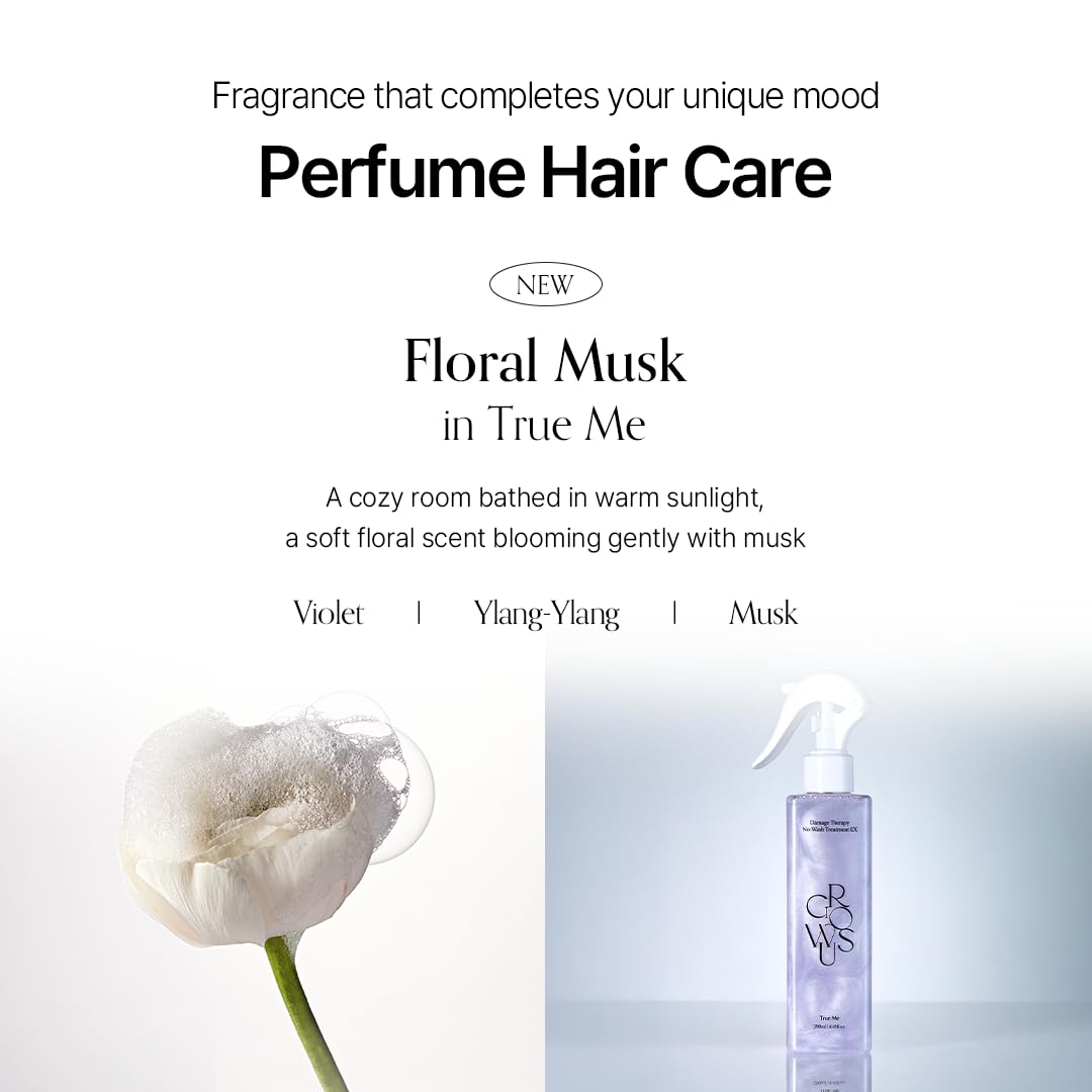 GROWUS leave-in conditioner spray application action demonstrating easy misting.