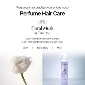 GROWUS leave-in conditioner spray application action demonstrating easy misting.