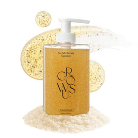 GROWUS Sea Salt Clarifying Shampoo bottle front view highlighting scalp detox benefits